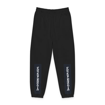 Emberscript Graphic Sweatpants — Vertical Script Leg Design
