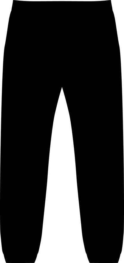 Flyer Joggers — Black Sweatpants with Vertical "KYZENOVA" Side Print