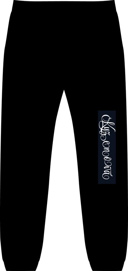 Flyer Joggers — Black Streetwear Jogger Pants with Vertical 'Flyer' Script