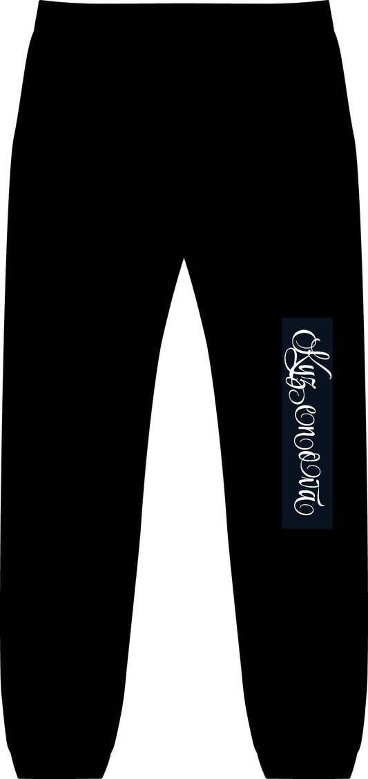 Flyer Joggers — Black Streetwear Jogger Pants with Vertical 'Flyer' Script