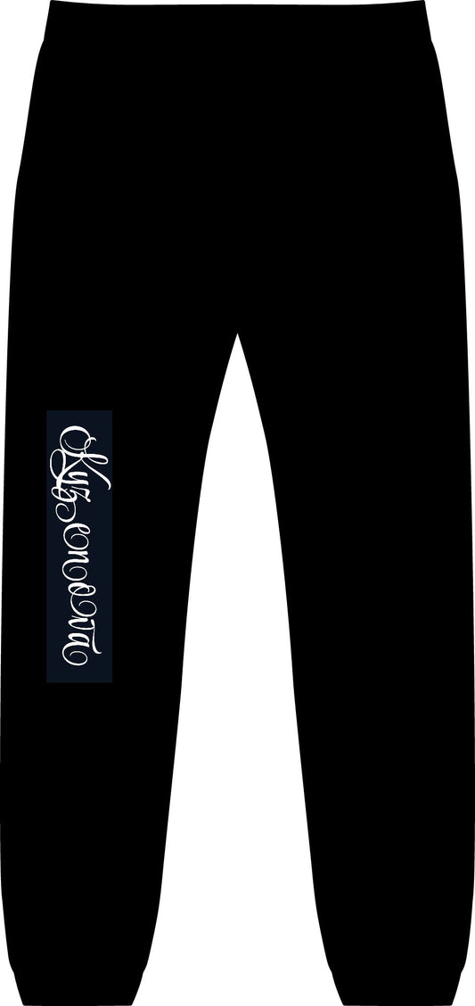 Flyer Joggers — Black Streetwear Jogger Pants with Vertical 'Flyer' Script