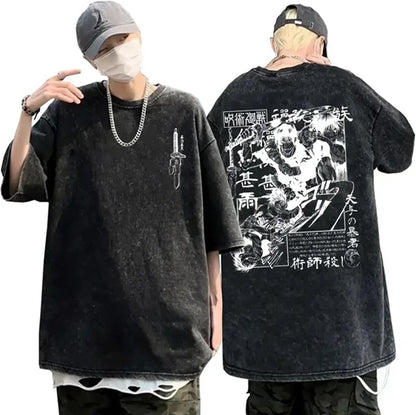 Vintage Washable T-Shirt - Streetwear Anime Graphic