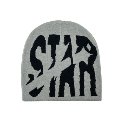 StellarKnit Y2K Star Beanie - Unisex Winter Cap