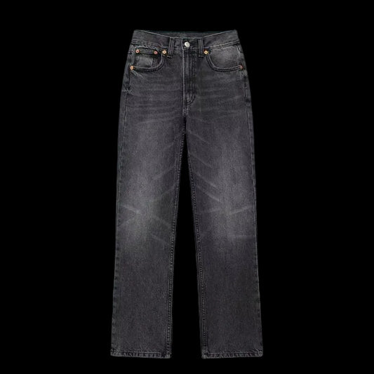 Black jeans on a white background